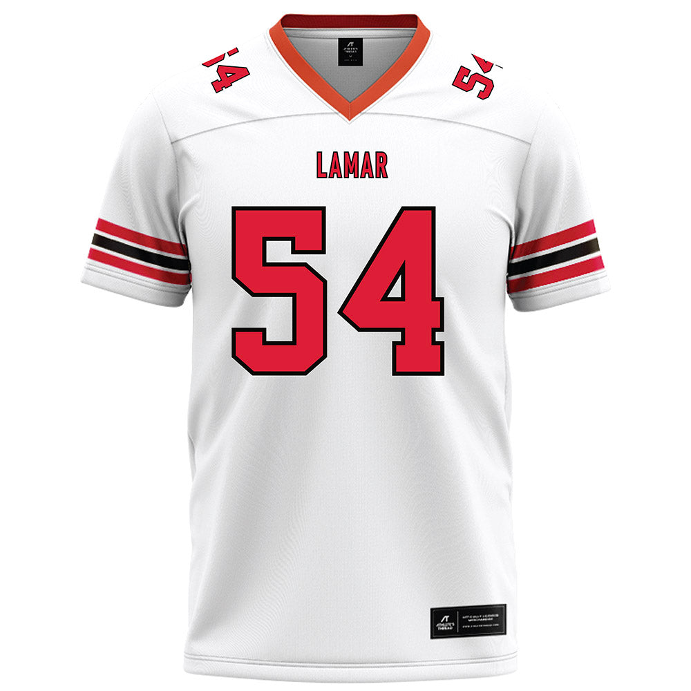 Lamar - NCAA Football : Lane Gilchrest - White Football Jersey