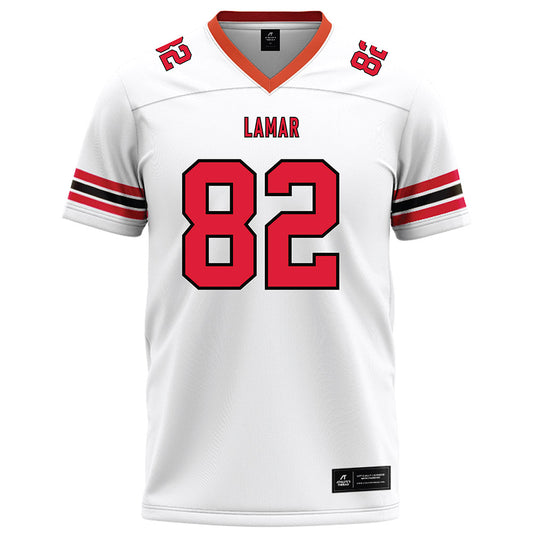 Lamar - NCAA Football : Aidan Grummer - White Football Jersey-0