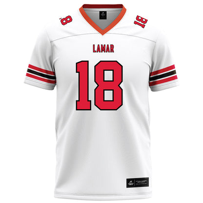 Lamar - NCAA Football : Koronje Gilbert - White Football Jersey