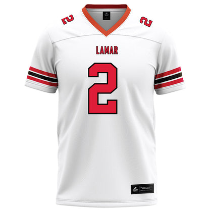 Lamar - NCAA Football : Sean Connor - White Football Jersey-0