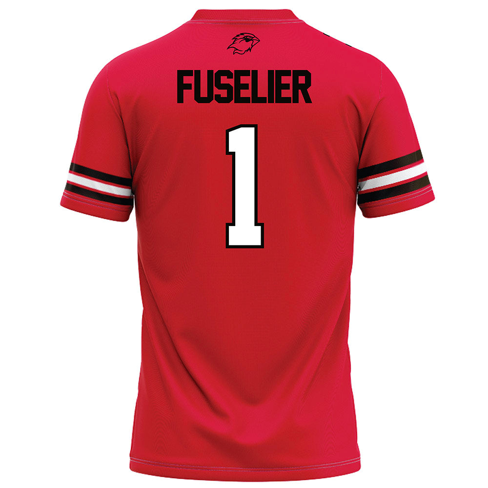 Lamar - NCAA Football : Kyndon Fuselier - Red Football Jersey-1