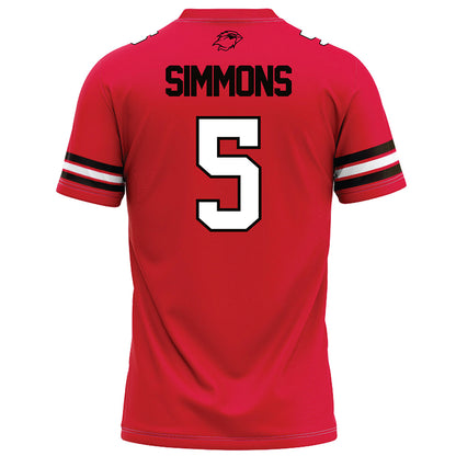 Lamar - NCAA Football : Brit Simmons - Red Football Jersey-1