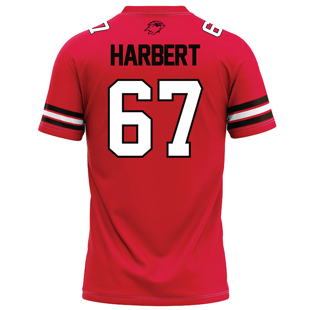 Lamar - NCAA Football : Marcus Harbert - Red Football Jersey-1