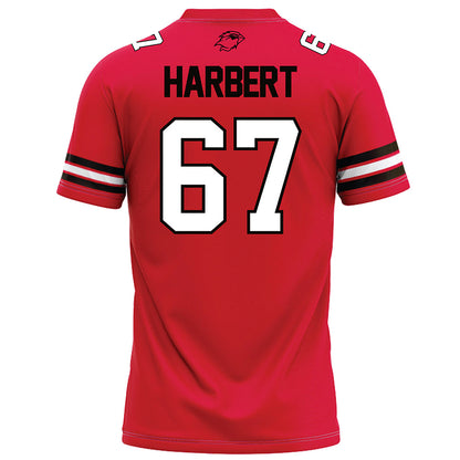 Lamar - NCAA Football : Marcus Harbert - Red Football Jersey-1