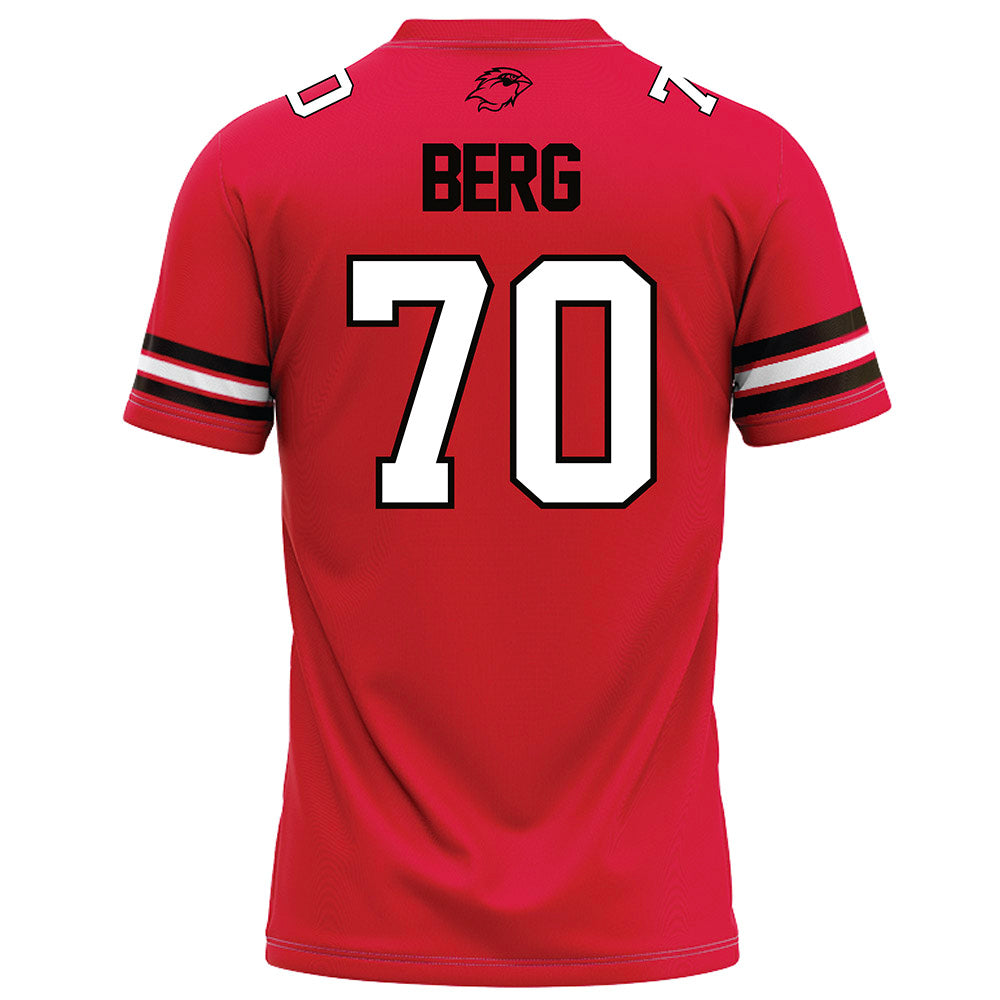Lamar - NCAA Football : Tyric Berg - Red Football Jersey-1