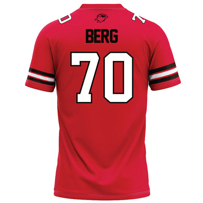 Lamar - NCAA Football : Tyric Berg - Red Football Jersey-1