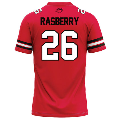 Lamar - NCAA Football : Omarion Rasberry - Red Football Jersey-1