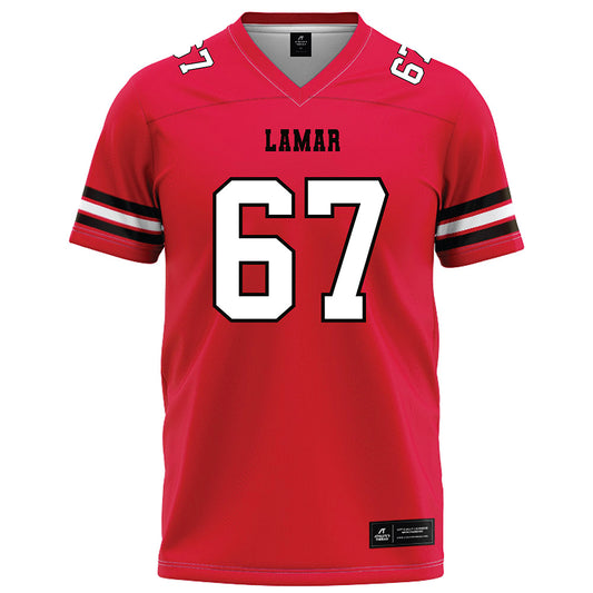 Lamar - NCAA Football : Marcus Harbert - Red Football Jersey-0