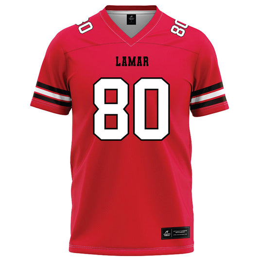 Lamar - NCAA Football : Nyir Jones - Red Football Jersey-0