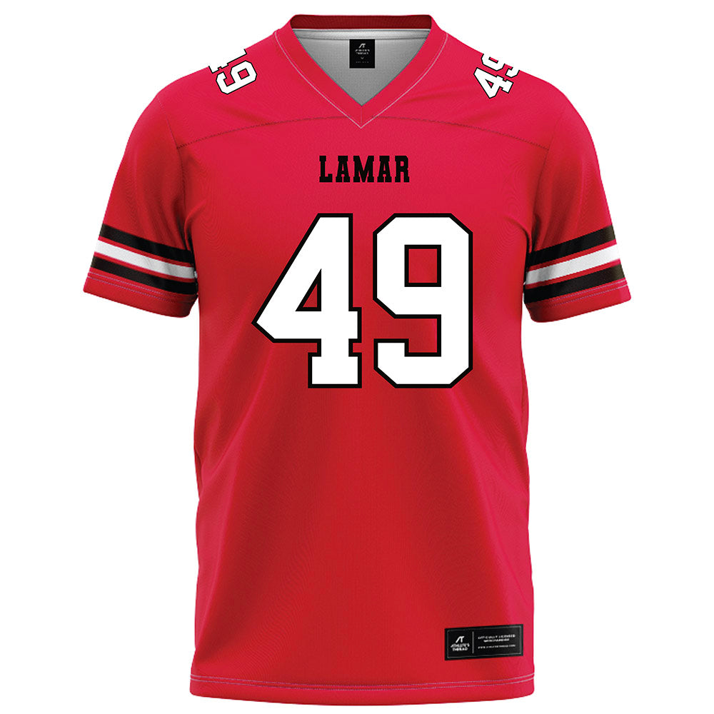 Lamar - NCAA Football : Jacob Hefner - Red Football Jersey-0