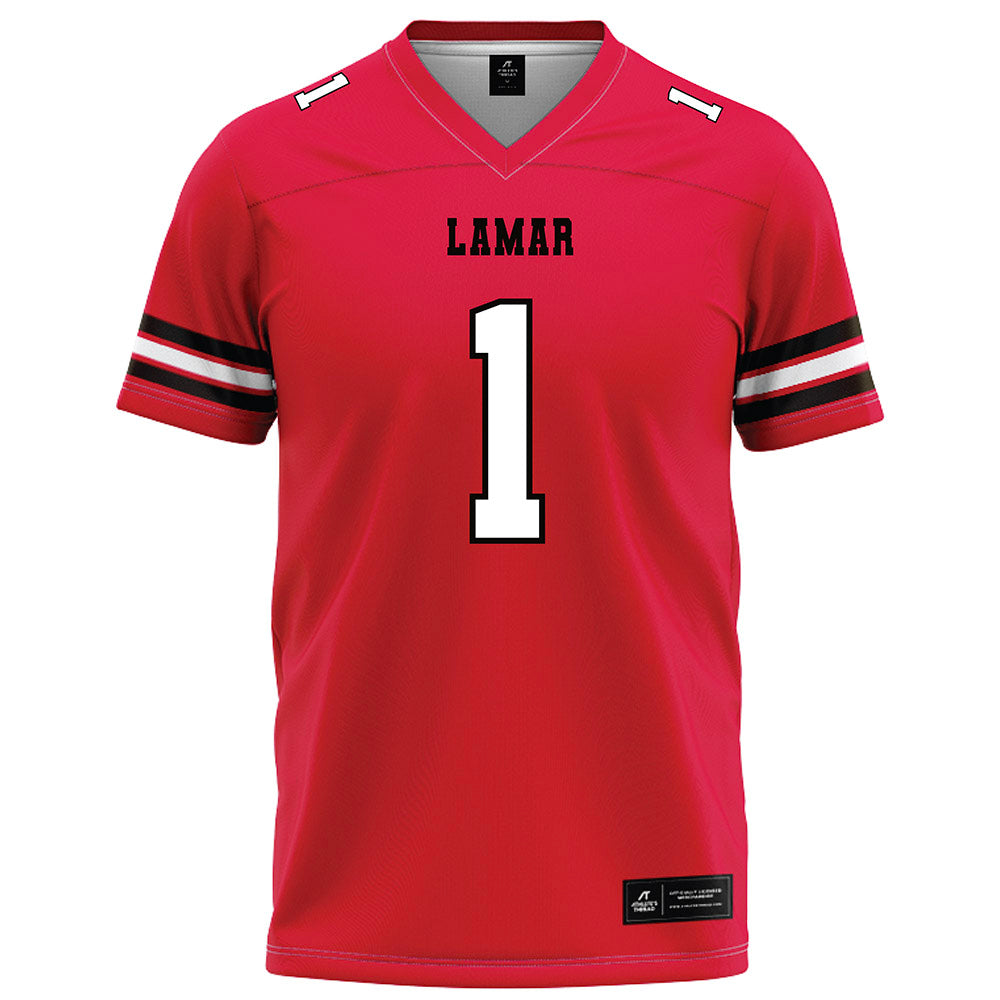 Lamar - NCAA Football : Kyndon Fuselier - Red Football Jersey-0