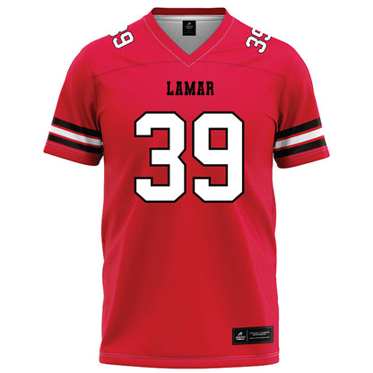 Lamar - NCAA Football : Etelridge McKinney - Red Football Jersey-0