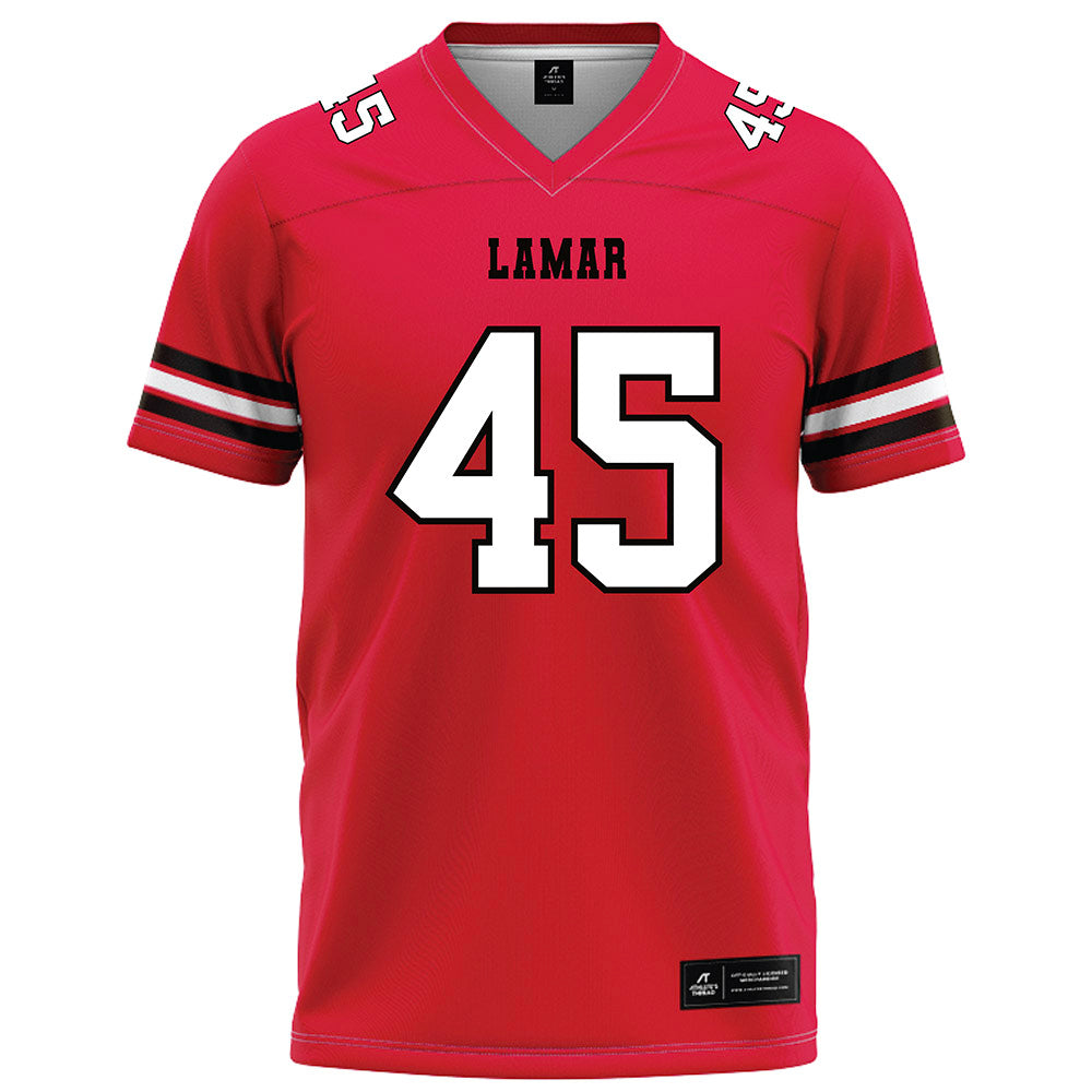Lamar - NCAA Football : Albert Simon III - Red Football Jersey-0