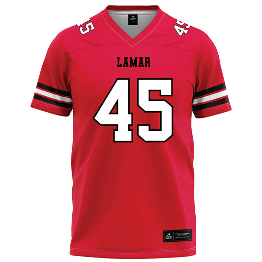 Lamar - NCAA Football : Albert Simon III - Red Football Jersey-0