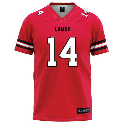 Lamar - NCAA Football : Aiden McCown - Red Football Jersey-0
