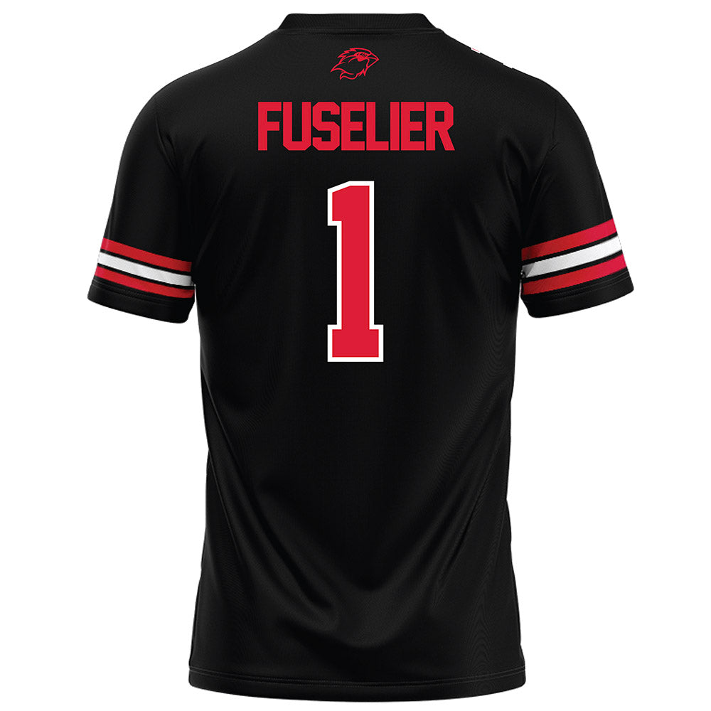 Lamar - NCAA Football : Kyndon Fuselier - Black Football Jersey-1