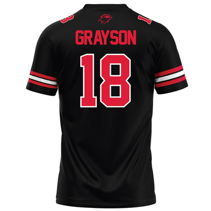 Lamar - NCAA Football : Shaun Grayson - Black Football Jersey-1