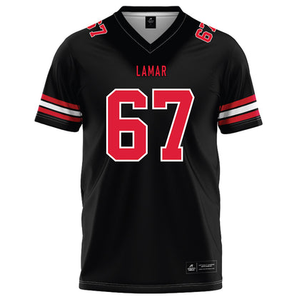 Lamar - NCAA Football : Marcus Harbert - Black Football Jersey-0