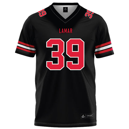 Lamar - NCAA Football : Etelridge McKinney - Black Football Jersey-0