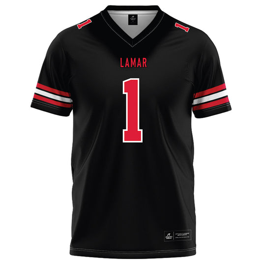 Lamar - NCAA Football : Kyndon Fuselier - Black Football Jersey-0