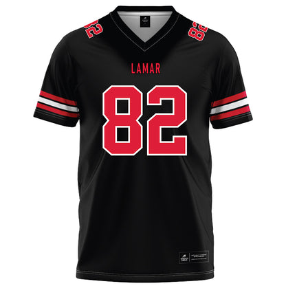 Lamar - NCAA Football : Aidan Grummer - Black Football Jersey-0