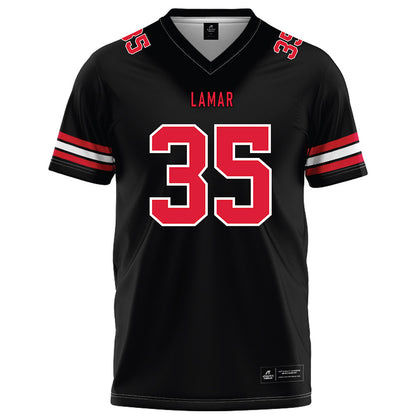 Lamar - NCAA Football : Cj Miller - Black Football Jersey-0