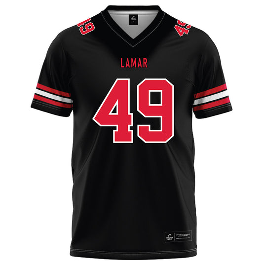 Lamar - NCAA Football : Jacob Hefner - Black Football Jersey-0