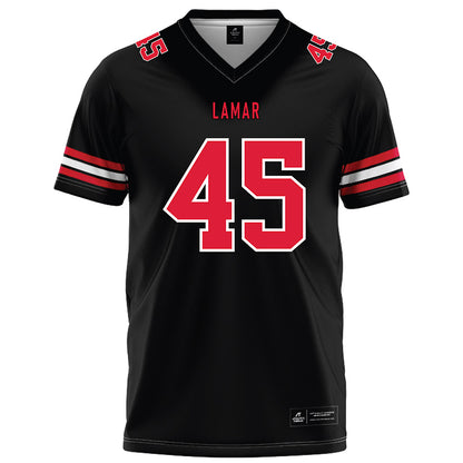 Lamar - NCAA Football : Albert Simon III - Black Football Jersey-0
