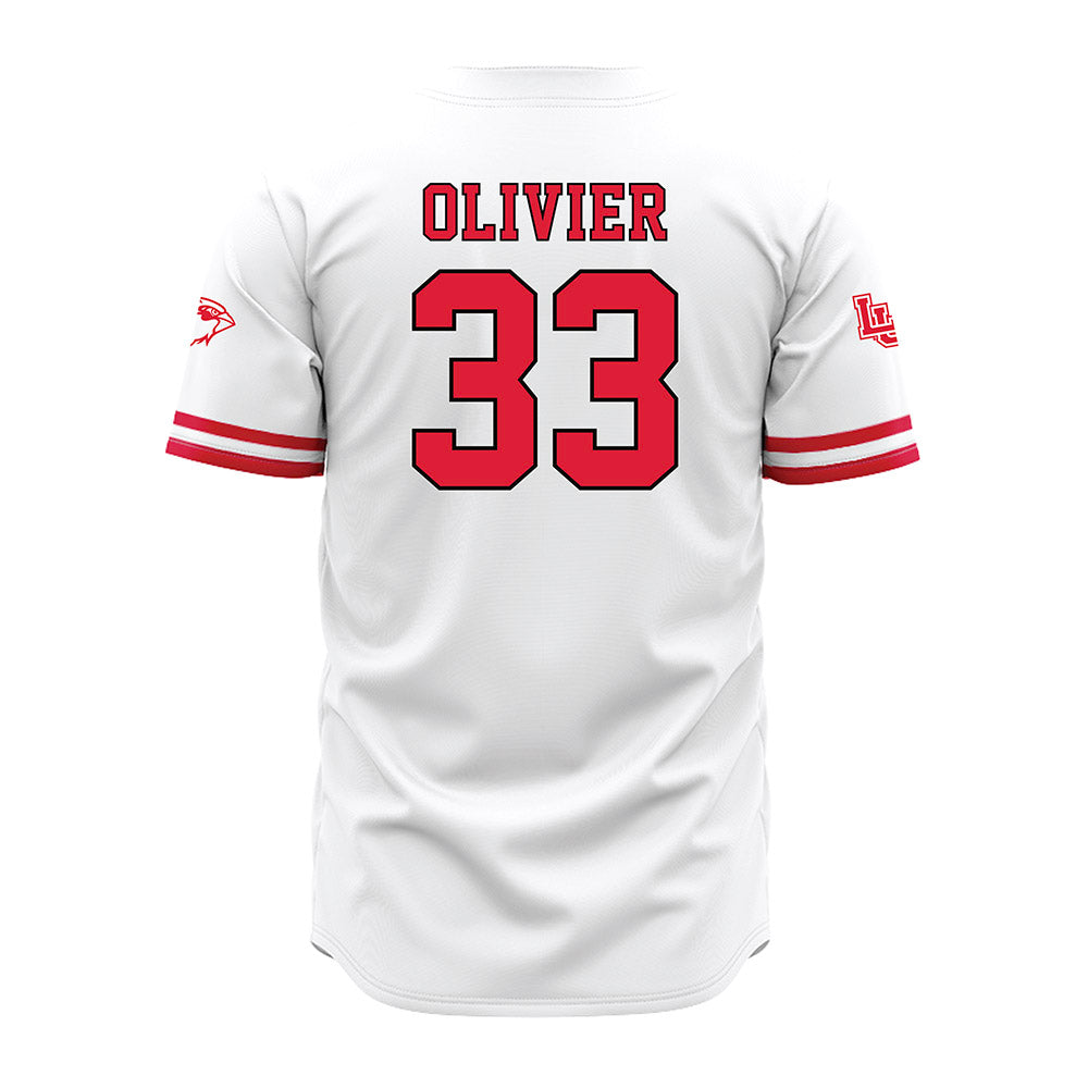 Lamar - NCAA Baseball : Christopher Olivier - White Jersey-1