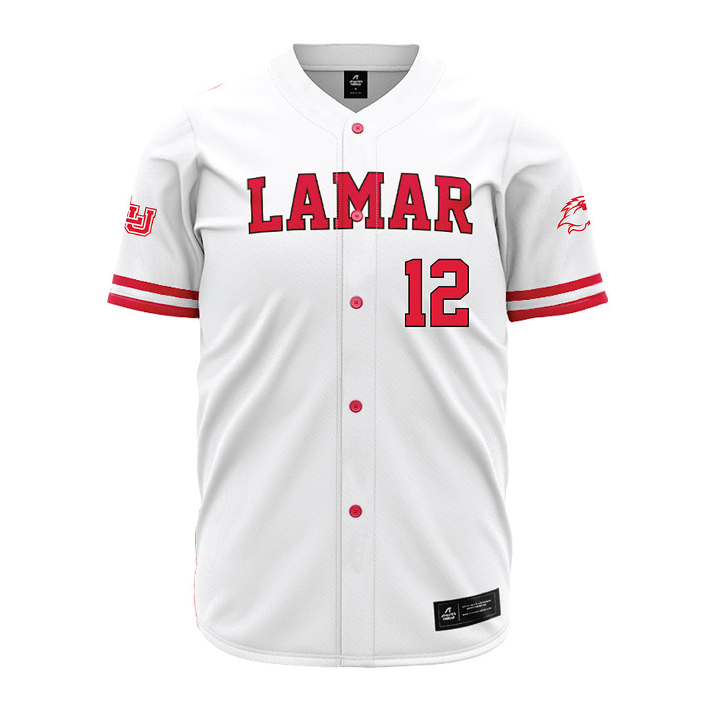 Lamar - NCAA Baseball : Antonio Leopardi - White Jersey