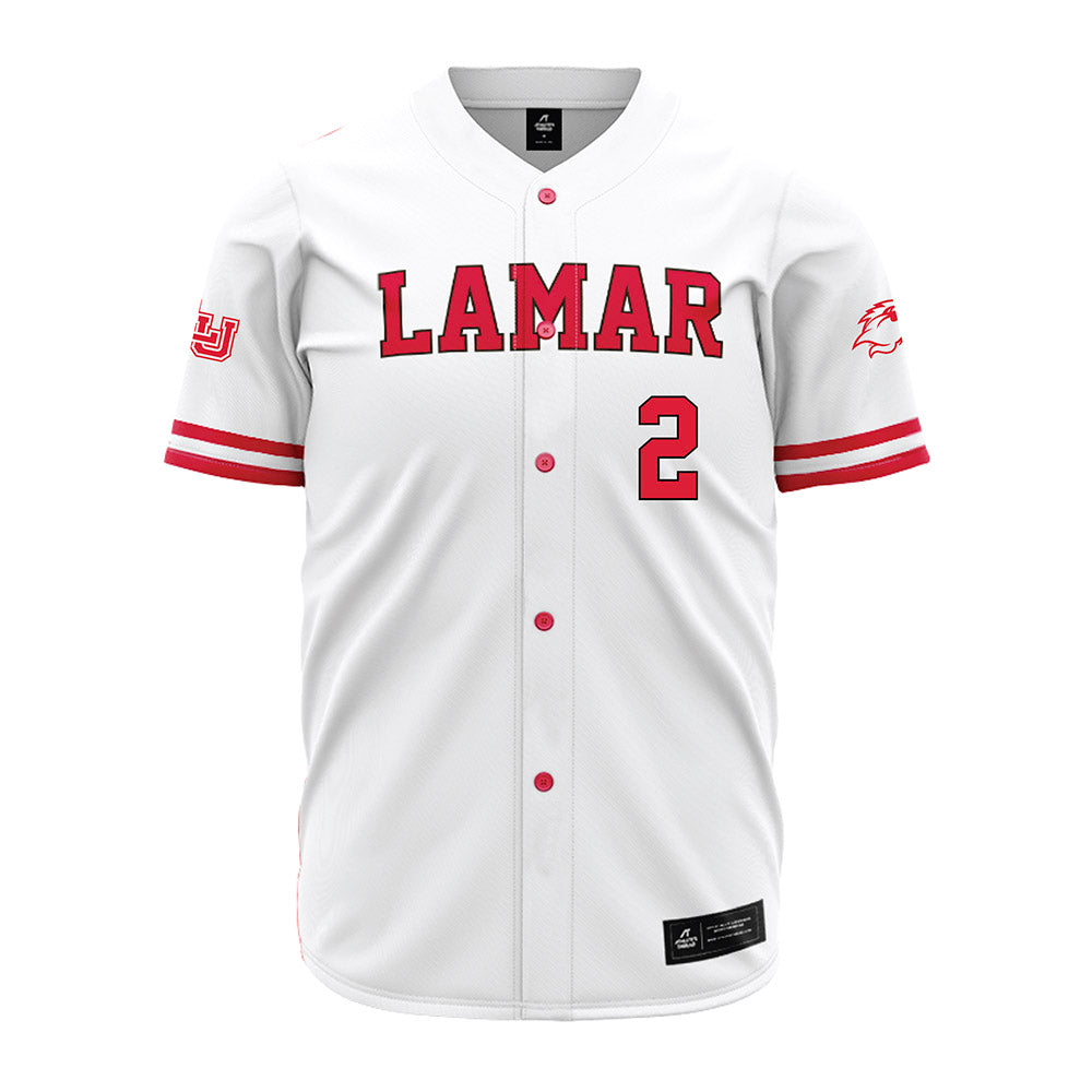 Lamar - NCAA Baseball : Heladio Moreno IV - White Jersey-0