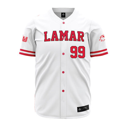 Lamar - NCAA Baseball : Zane Spinn - White Jersey-0