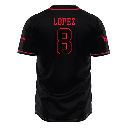 Lamar - NCAA Baseball : Mark Lopez - Black Jersey-1
