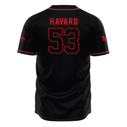 Lamar - NCAA Baseball : Peyton Havard - Black Jersey-1