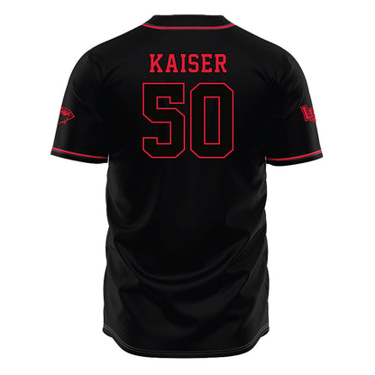 Lamar - NCAA Baseball : Connor Kaiser - Black Jersey-1