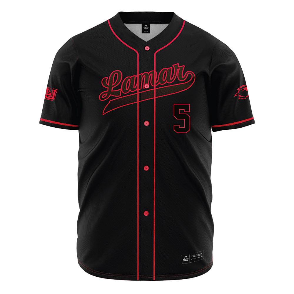 Lamar - NCAA Baseball : Bryce Grizzaffi - Black Jersey-0