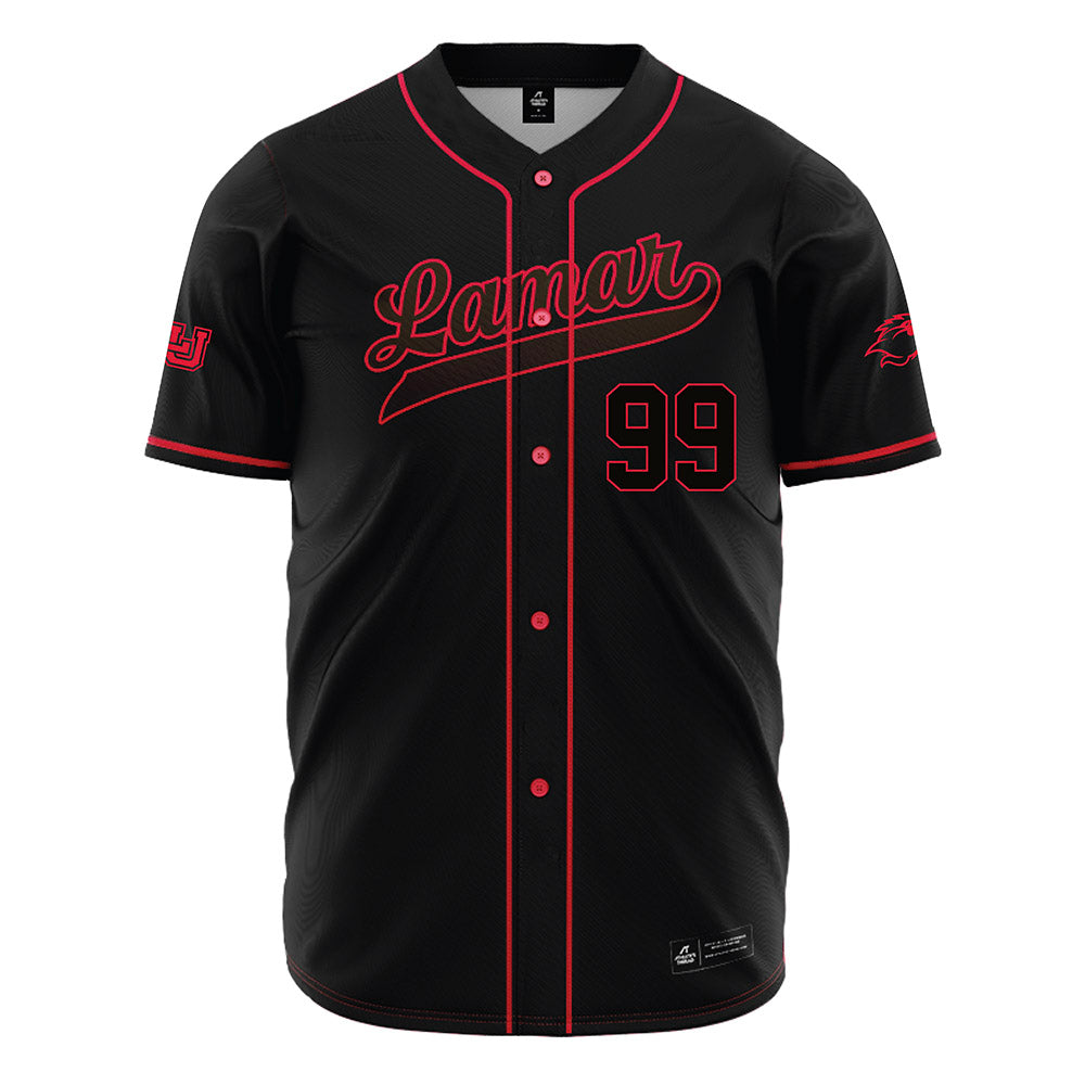 Lamar - NCAA Baseball : Zane Spinn - Black Jersey-0