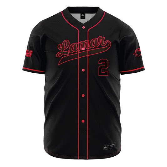 Lamar - NCAA Baseball : Heladio Moreno IV - Black Jersey-0