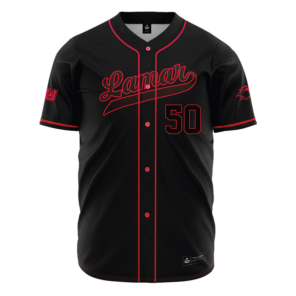 Lamar - NCAA Baseball : Connor Kaiser - Black Jersey-0
