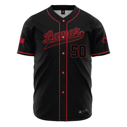 Lamar - NCAA Baseball : Connor Kaiser - Black Jersey-0