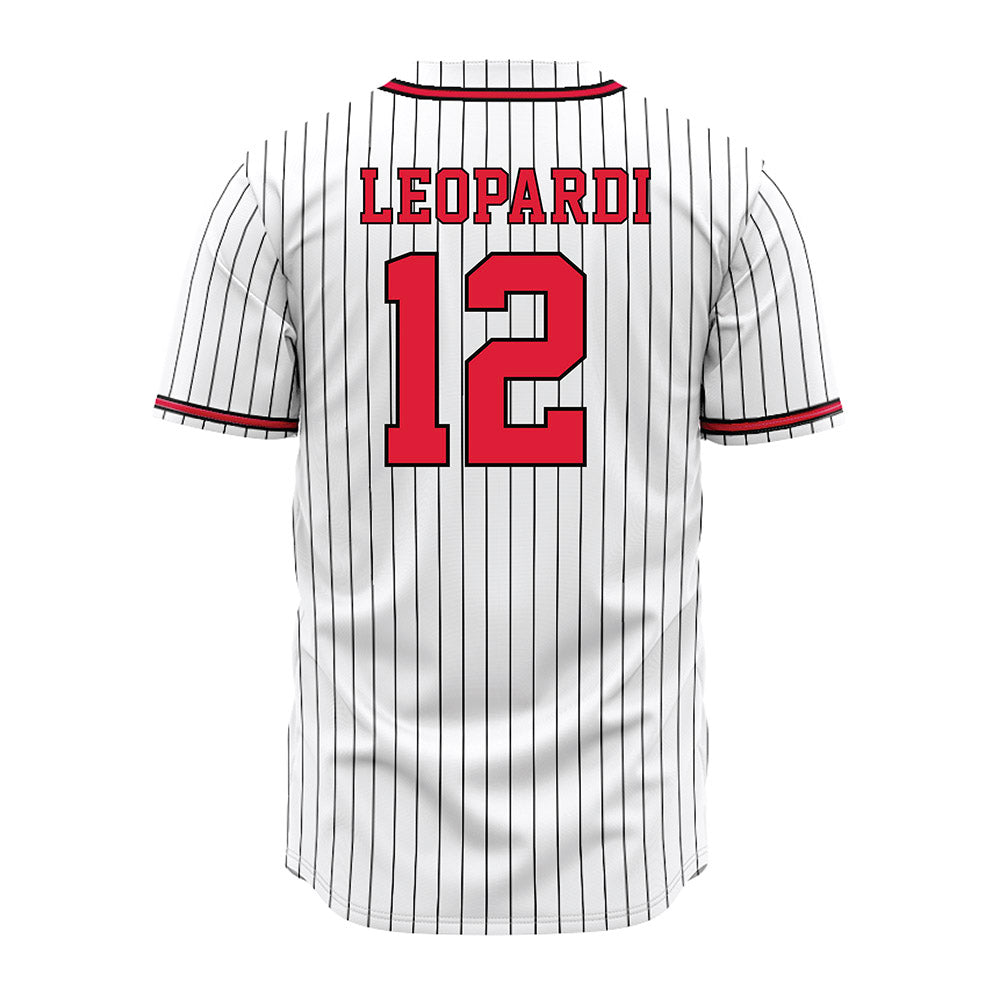 Lamar - NCAA Baseball : Antonio Leopardi - White Pinstripe Jersey