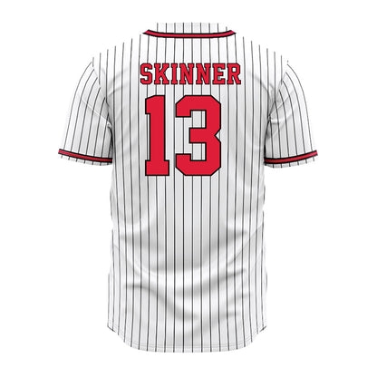 Lamar - NCAA Baseball : Zak Skinner - White Pinstripe Jersey-1