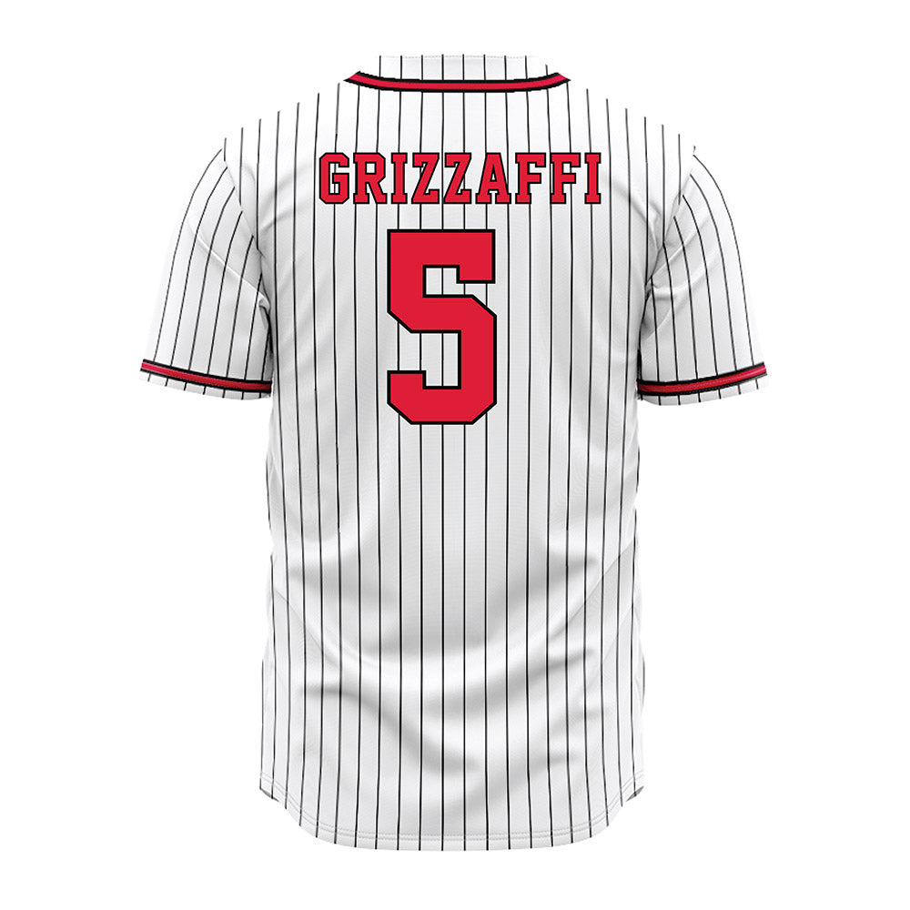 Lamar - NCAA Baseball : Bryce Grizzaffi - White Pinstripe Jersey-1