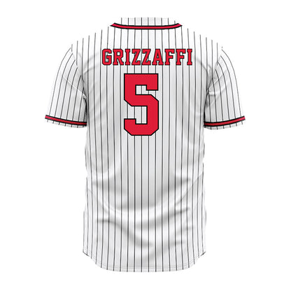 Lamar - NCAA Baseball : Bryce Grizzaffi - White Pinstripe Jersey-1