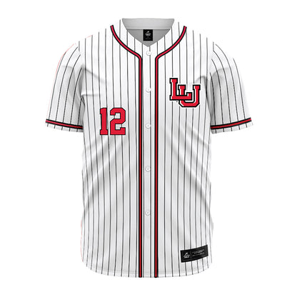 Lamar - NCAA Baseball : Antonio Leopardi - White Pinstripe Jersey