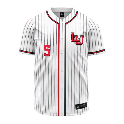 Lamar - NCAA Baseball : Bryce Grizzaffi - White Pinstripe Jersey-0