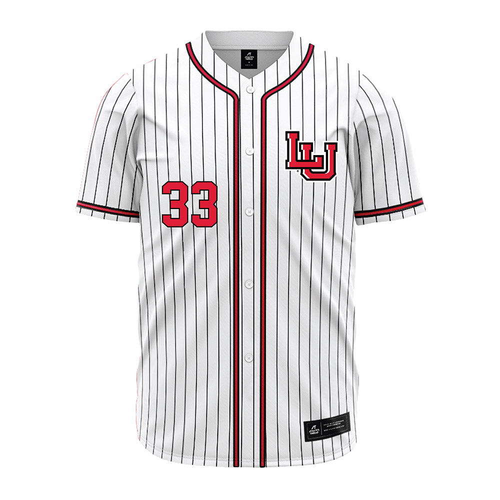 Lamar - NCAA Baseball : Christopher Olivier - White Pinstripe Jersey-0