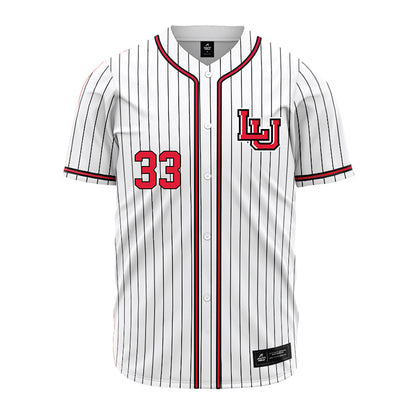 Lamar - NCAA Baseball : Christopher Olivier - White Pinstripe Jersey-0