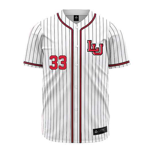 Lamar - NCAA Baseball : Christopher Olivier - White Pinstripe Jersey-0
