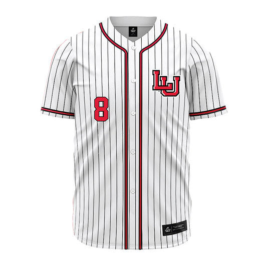 Lamar - NCAA Baseball : Mark Lopez - White Pinstripe Jersey-0